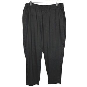 J. JILL Women Pullon Tapered Leg Linen Pant Sz L 32 x 27 Lagenlook Minimalist